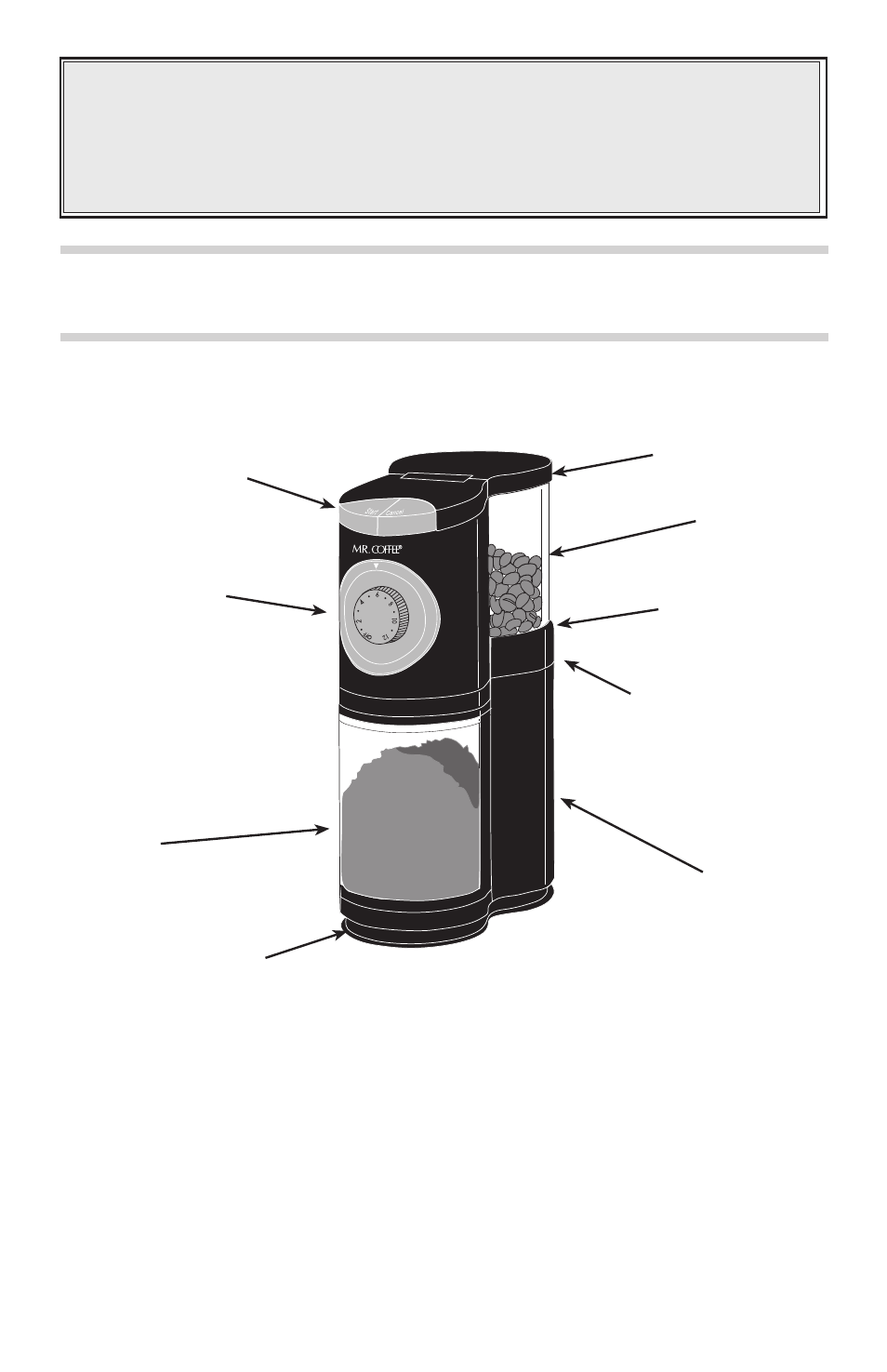 Conserve estas instrucciones, Diagrama de las partes, Utilizando su molino mr. coffee | Mr. Coffee BMX4 User Manual | Page 14 / 21