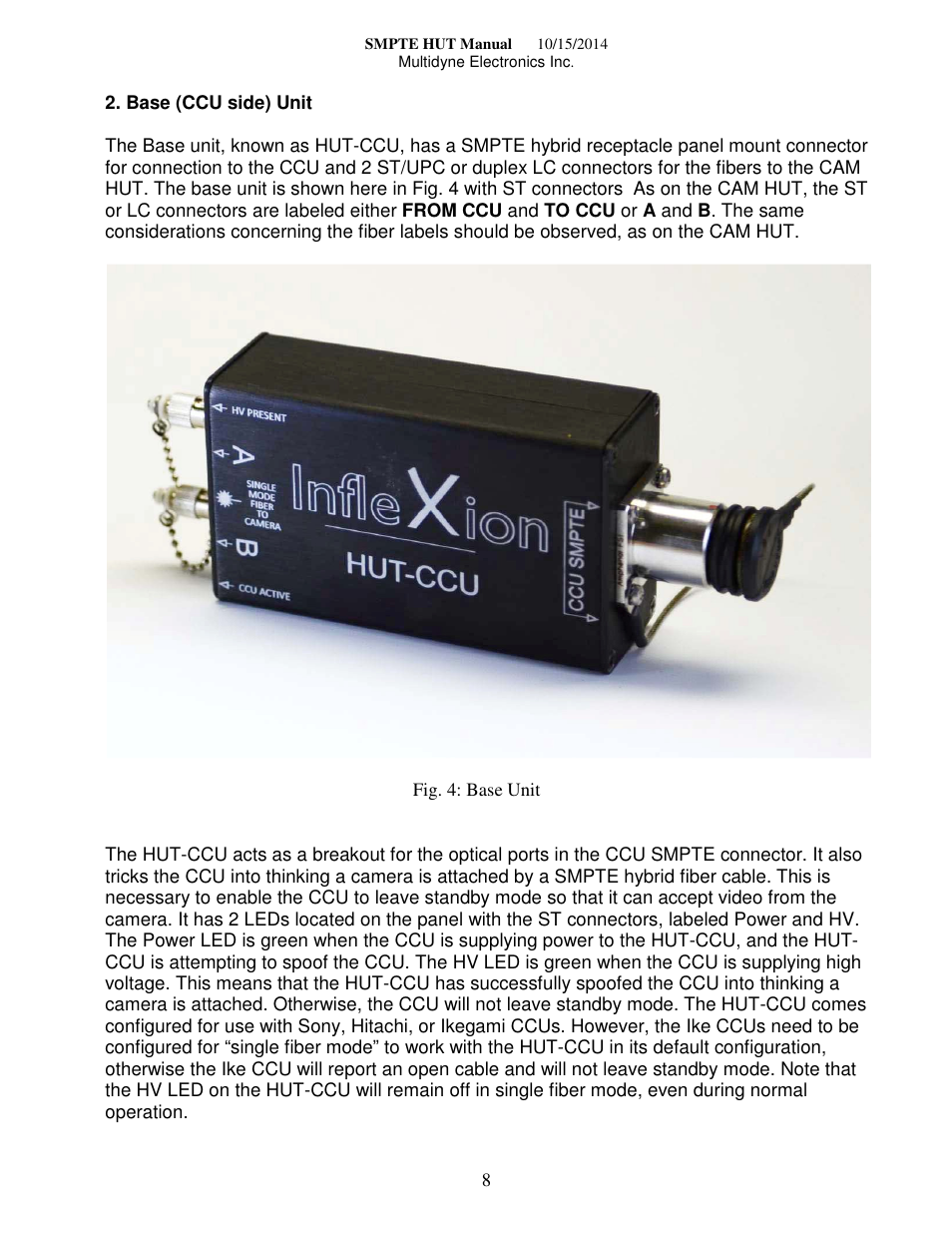 MultiDyne SMPTE-HUT User Manual | Page 8 / 9