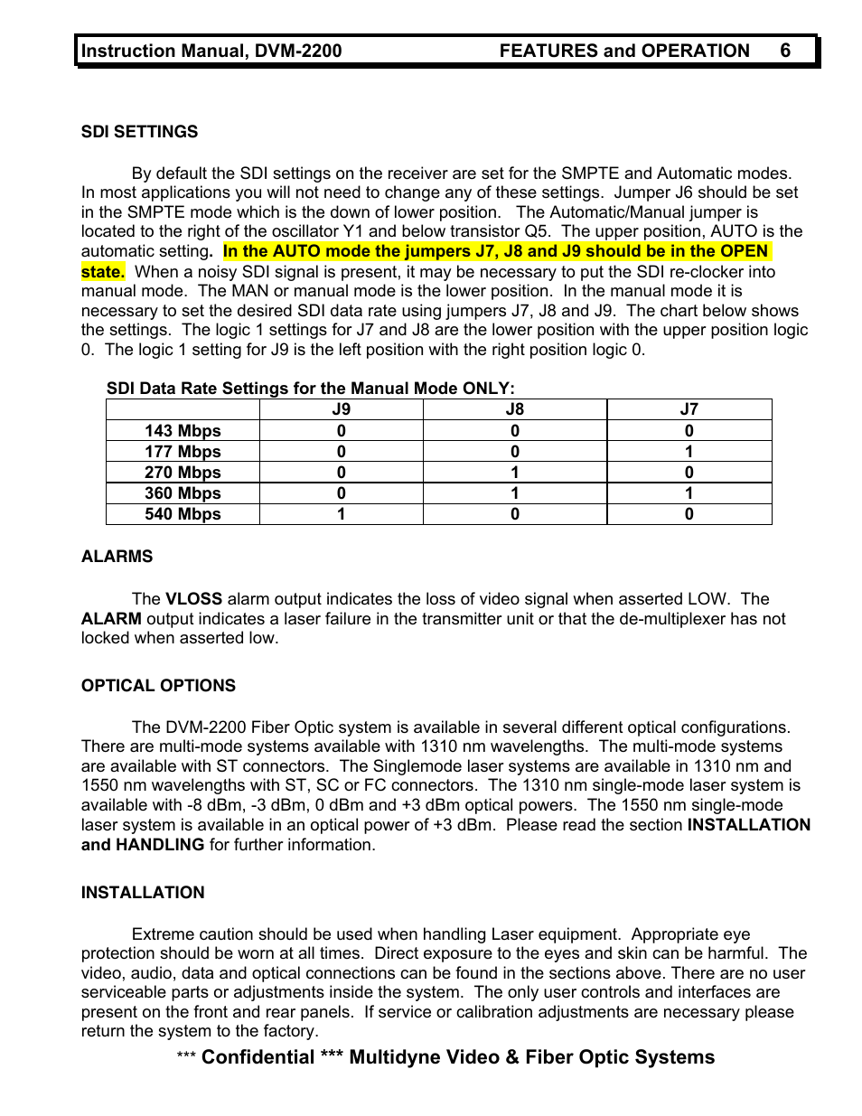 MultiDyne DVM-2200 User Manual | Page 6 / 13