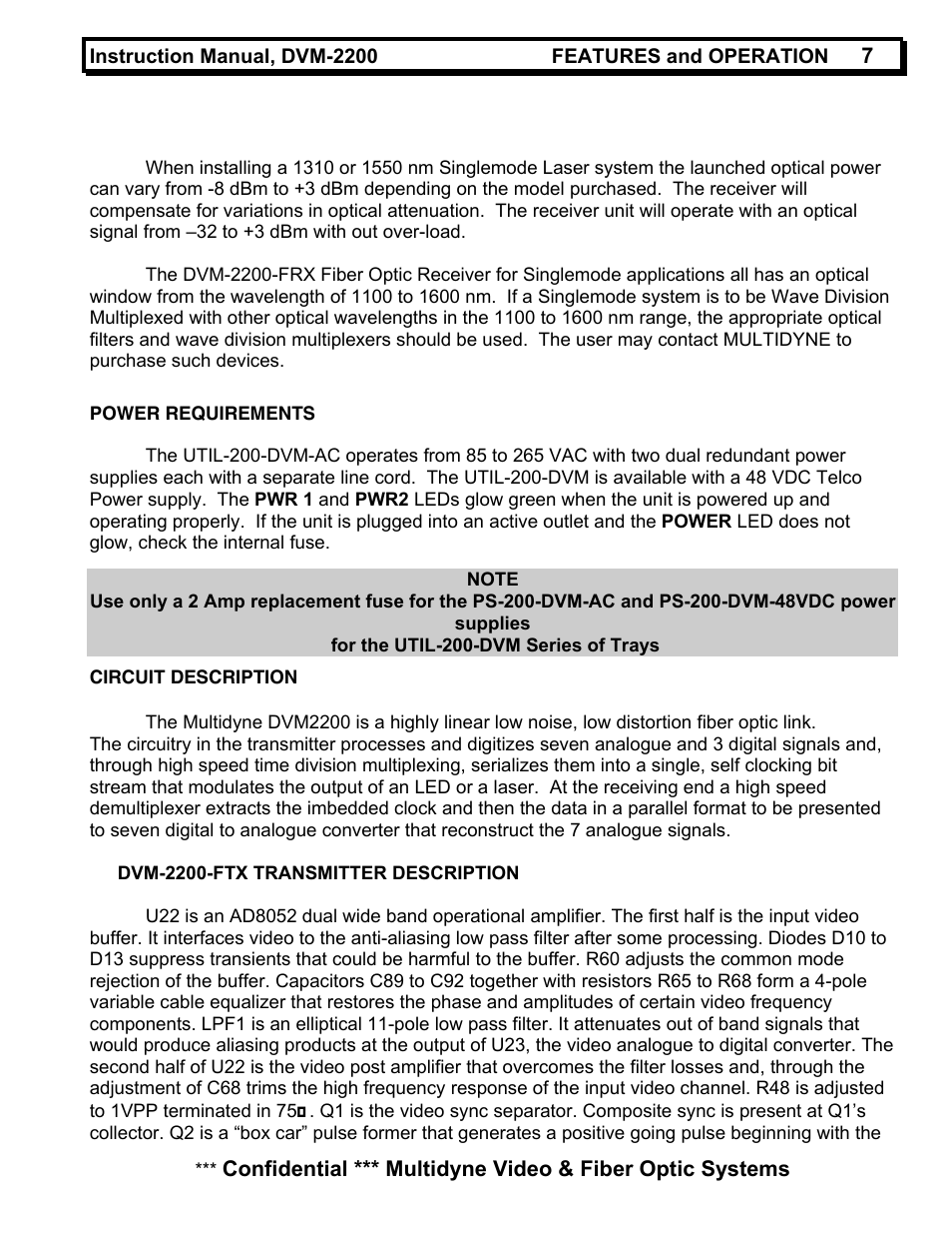 MultiDyne DVM-2200 User Manual | Page 7 / 13