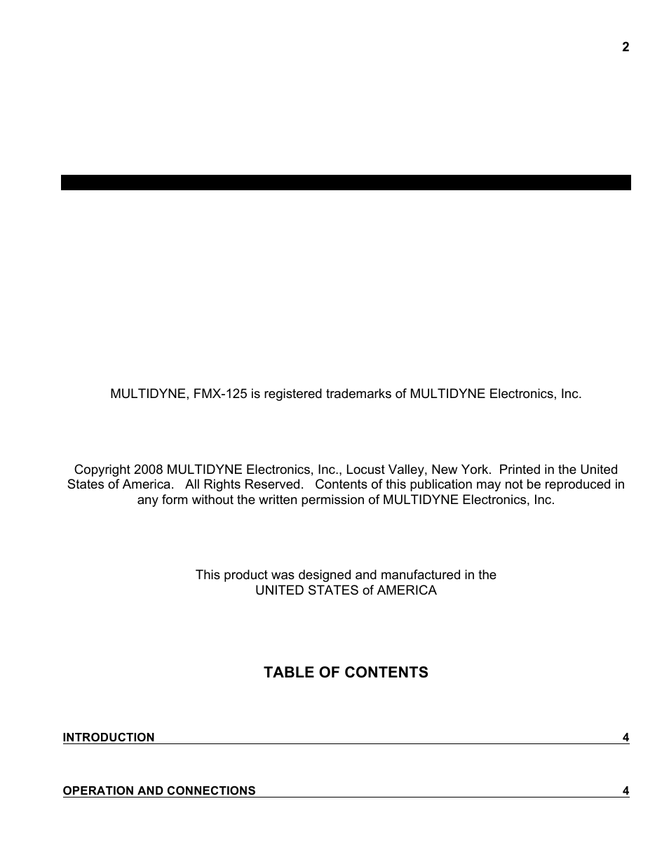 MultiDyne FMX-125 User Manual | Page 2 / 9