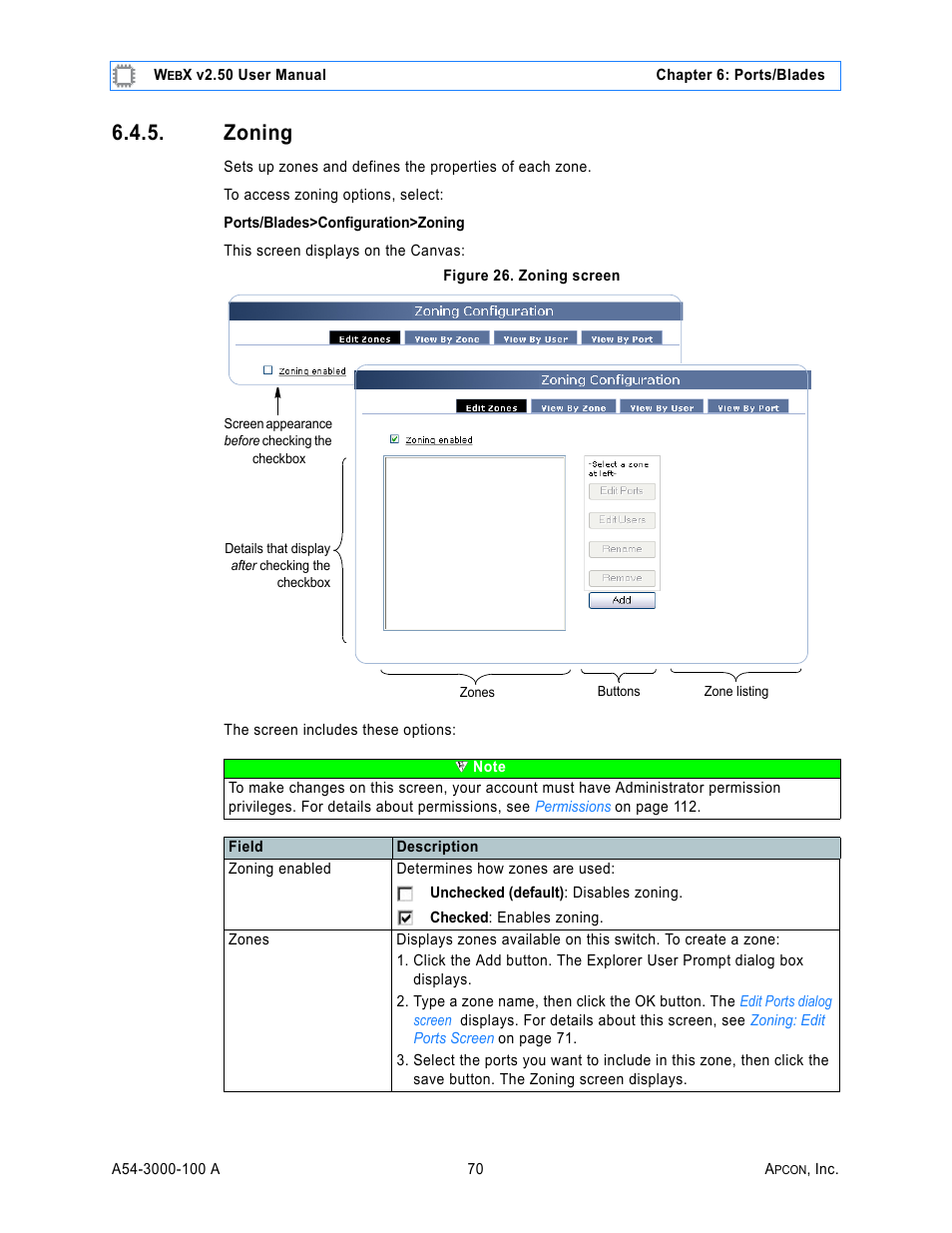 Zoning, Figure 26. zoning screen | MultiDyne ACI-2058 User Manual | Page 109 / 200