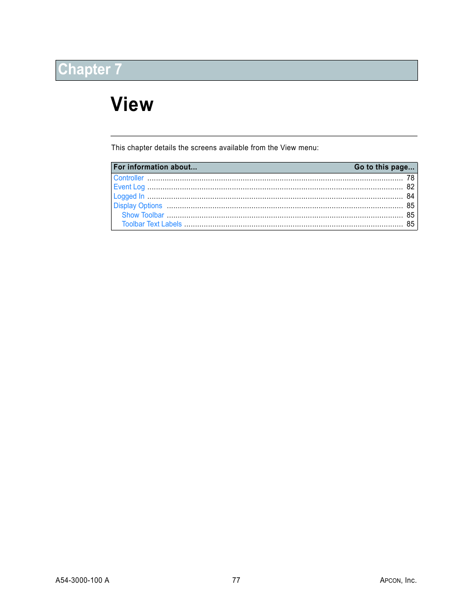 Chapter 7: view, View, View me | Chapter 7 | MultiDyne ACI-2058 User Manual | Page 116 / 200