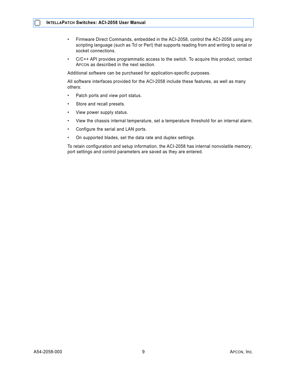 MultiDyne ACI-2058 User Manual | Page 13 / 200