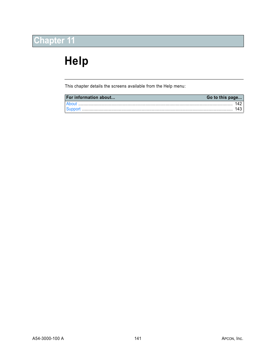 Chapter 11: help, Help, Help me | Chapter 11 | MultiDyne ACI-2058 User Manual | Page 180 / 200