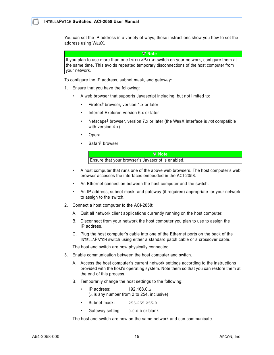 MultiDyne ACI-2058 User Manual | Page 19 / 200