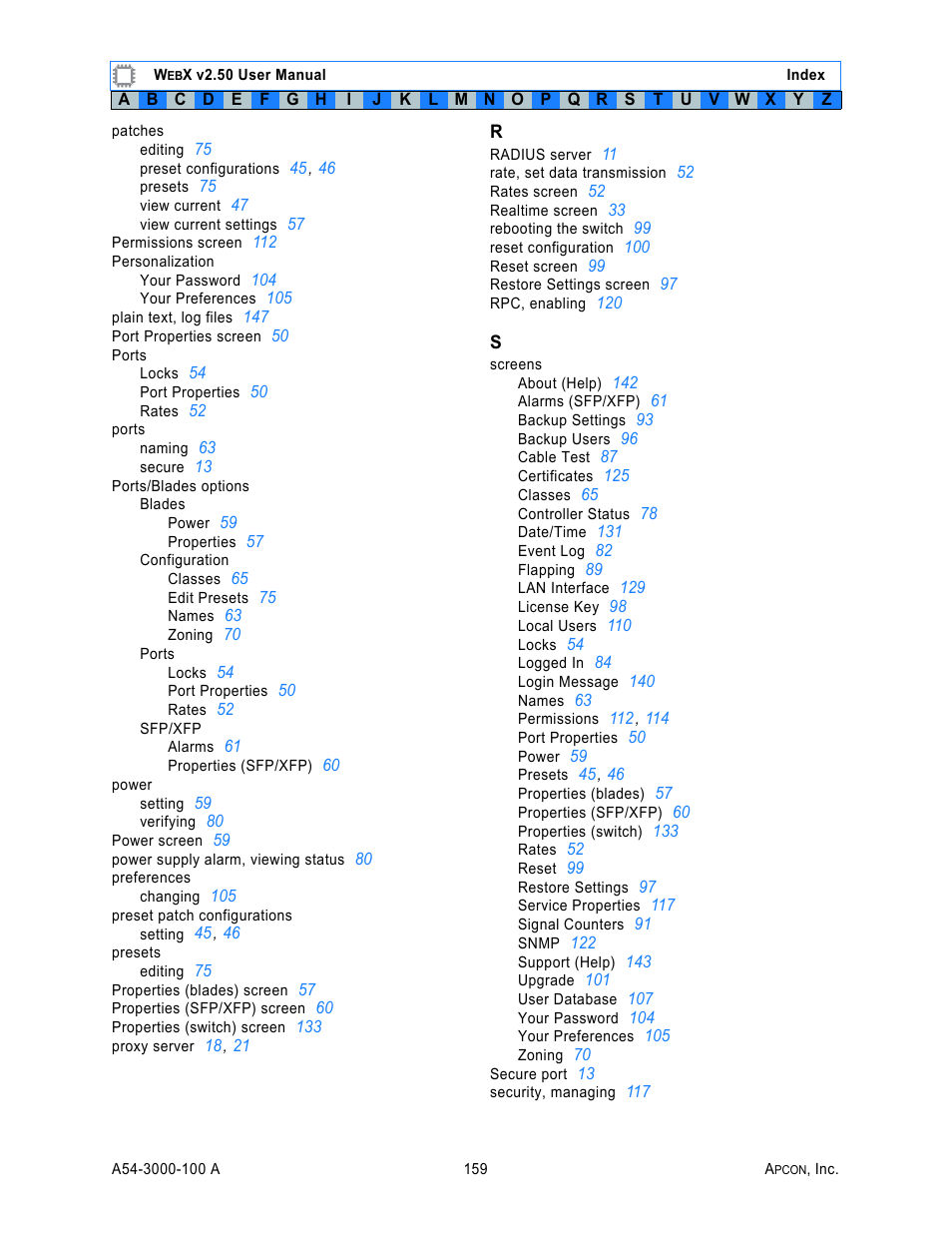 Q r s | MultiDyne ACI-2058 User Manual | Page 198 / 200