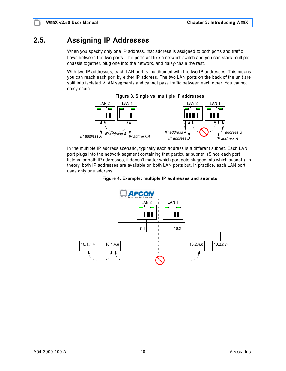 Assigning ip addresses, Figure 3. single vs. multiple ip addresses | MultiDyne ACI-2058 User Manual | Page 49 / 200