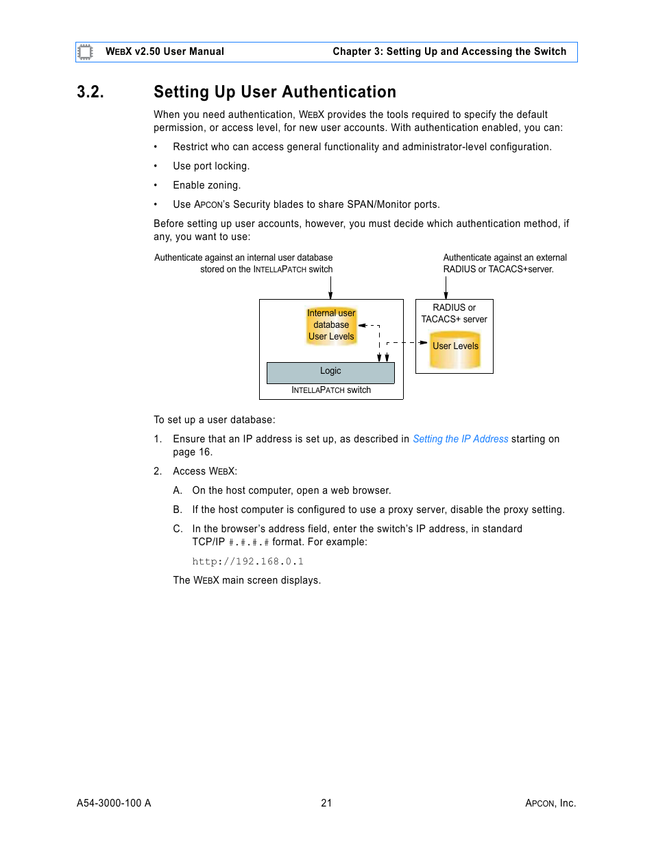 Setting up user authentication | MultiDyne ACI-2058 User Manual | Page 60 / 200