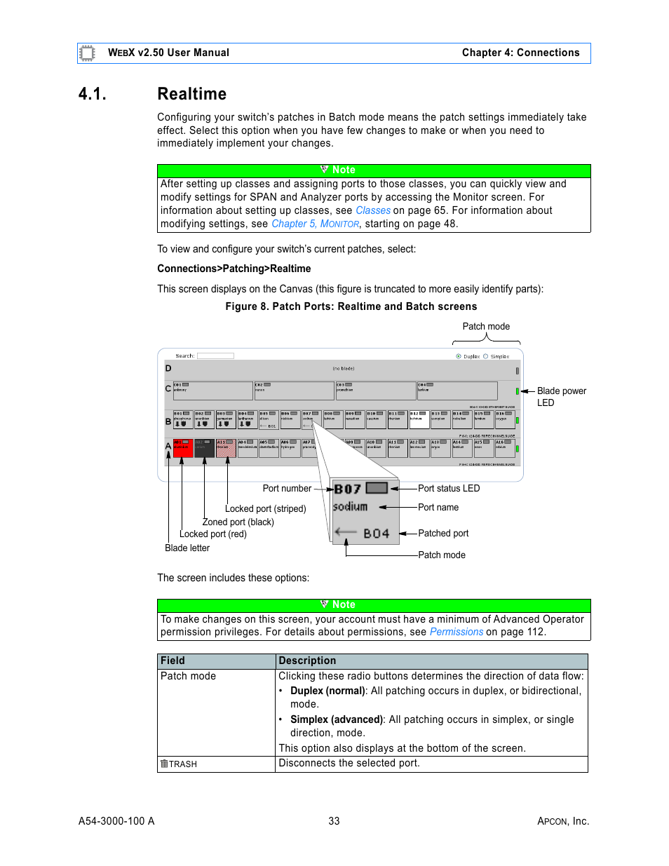 Realtime, Figure 8. patch ports: realtime and batch screens | MultiDyne ACI-2058 User Manual | Page 72 / 200