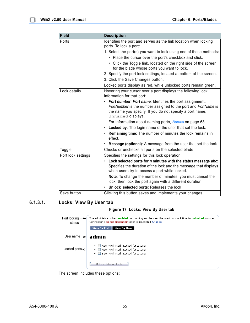 Locks: view by user tab, Figure 17. locks: view by user tab, 55, tha | MultiDyne ACI-2058 User Manual | Page 94 / 200