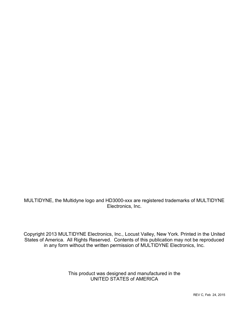 MultiDyne HD3000 Gen2 Series User Manual | Page 2 / 9