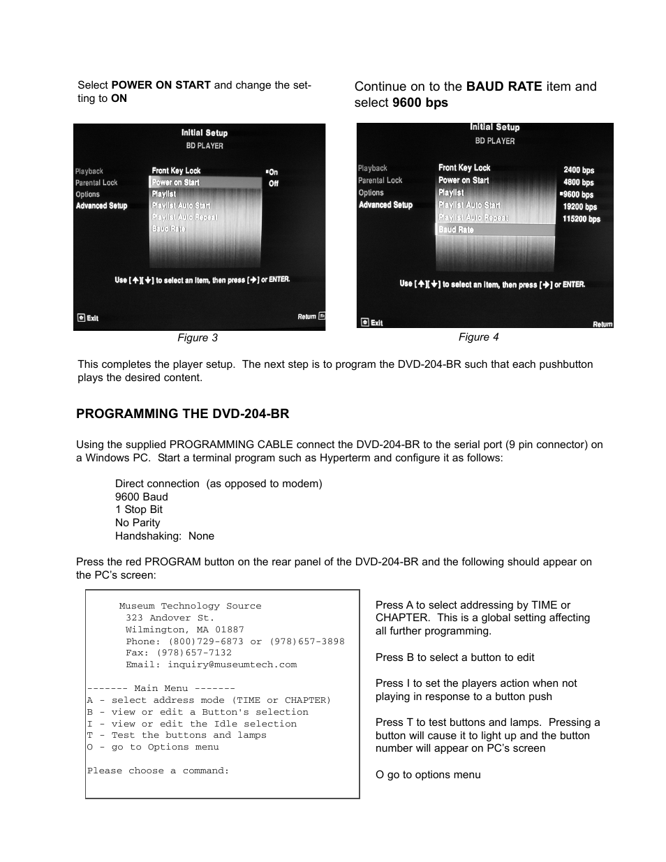 Museum Technology Source DVD-204-BR Control for Pioneer BluRay User Manual | Page 3 / 6