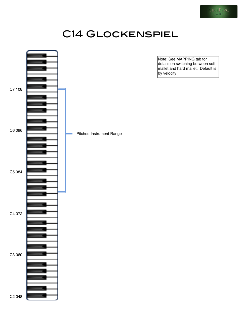 C14 glockenspiel | Cinesamples CinePerc COMPLETE Bundle User Manual | Page 21 / 113