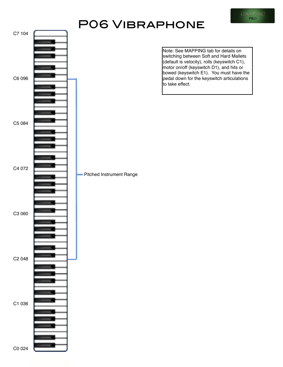 P06 vibraphone | Cinesamples CinePerc COMPLETE Bundle User Manual | Page 29 / 113