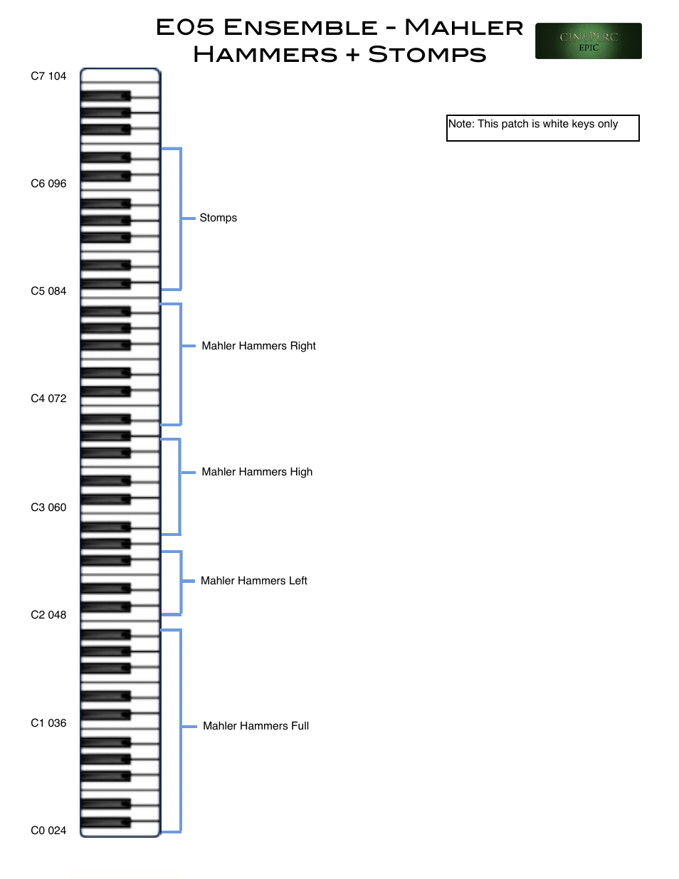 E05 ensemble - mahler hammers + stomps | Cinesamples CinePerc COMPLETE Bundle User Manual | Page 52 / 113