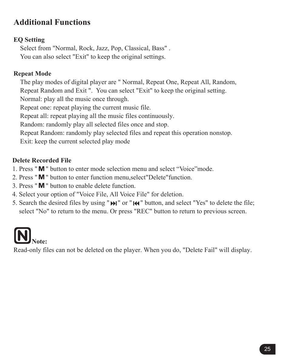 Additional functions | MyMusix PD-6070 User Manual | Page 26 / 33