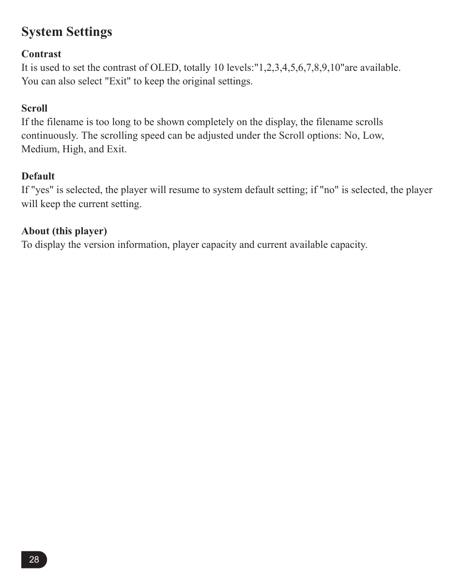 System settings | MyMusix PD-6070 User Manual | Page 29 / 33