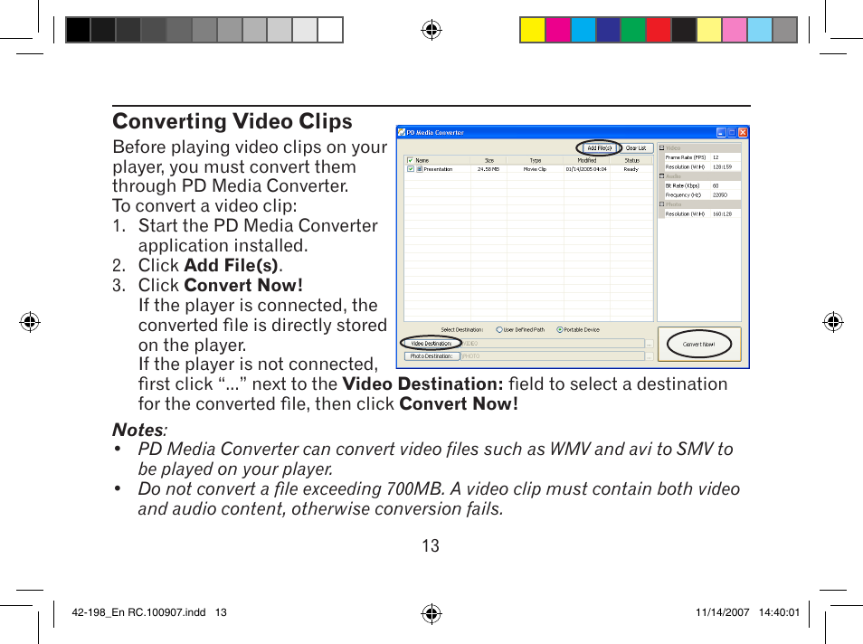 Converting video clips | MyMusix 42-198 User Manual | Page 13 / 20