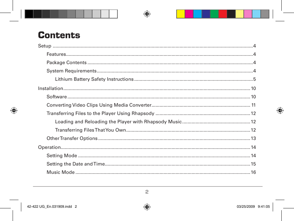 MyMusix 42-422 User Manual | Page 2 / 48