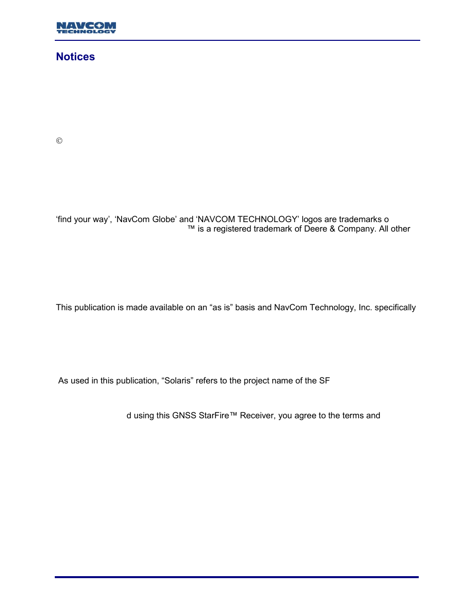 Notices | NavCom Sapphire Rev.J User Manual | Page 19 / 450