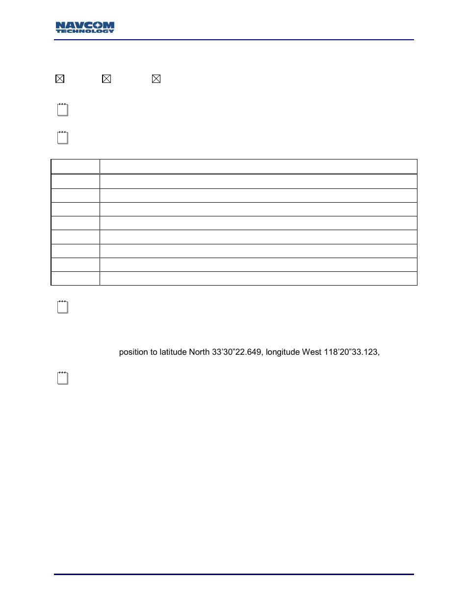 Setposition (ascii) | NavCom Sapphire Rev.J User Manual | Page 219 / 450