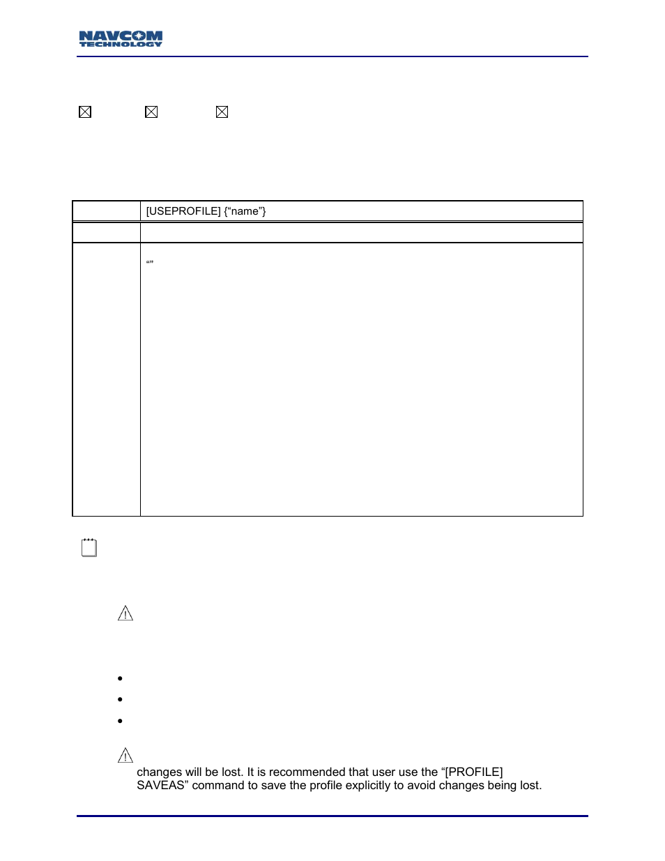 Useprofile (ascii), Useprofile | NavCom Sapphire Rev.J User Manual | Page 239 / 450