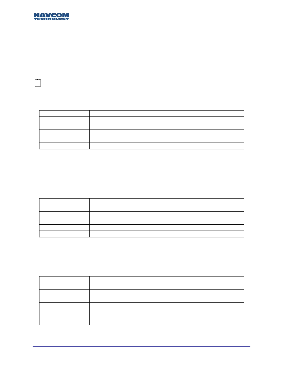 Webloadb subid message format, Subid wb_pingcmd message format, Subid wb_pingrep message format | Subid wb_setupcmd message format, Table 92: subid wb_pingcmd format, Table 93: subid wb_pingrep format, Table 94: subid wb_setupcmd message format | NavCom Sapphire Rev.J User Manual | Page 247 / 450