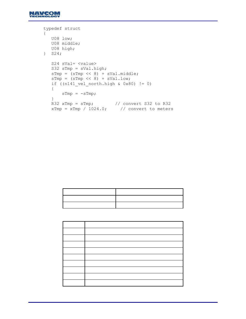 Number of satellites tracked, Navigation solution mode, Table 178: navigation mode and source type fields | Table 179: navigation mode | NavCom Sapphire Rev.J User Manual | Page 347 / 450