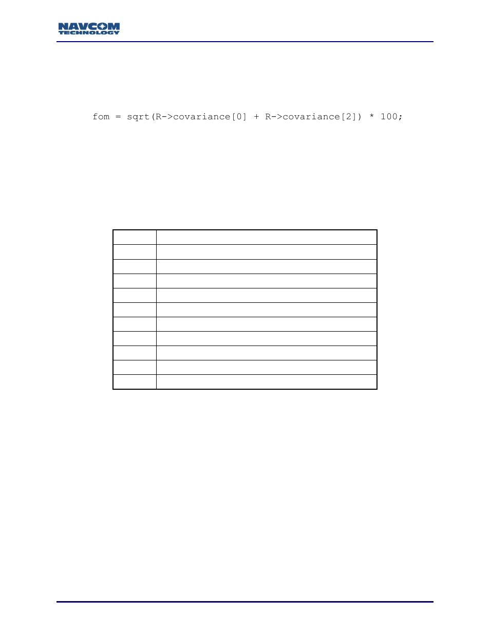 Figure of merit, Failure code, Solid earth tides | Table 182: failure code | NavCom Sapphire Rev.J User Manual | Page 349 / 450