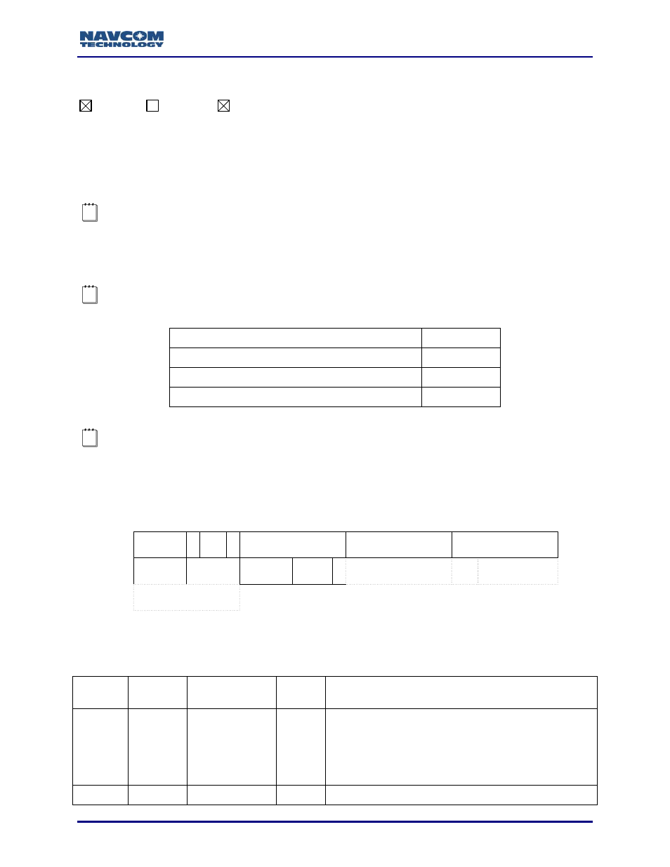 Starfirealm1b, Table 200: starfirealm1b binary message data, Table 201: ota almanac satellite record | Byte 0 4 | NavCom Sapphire Rev.J User Manual | Page 373 / 450