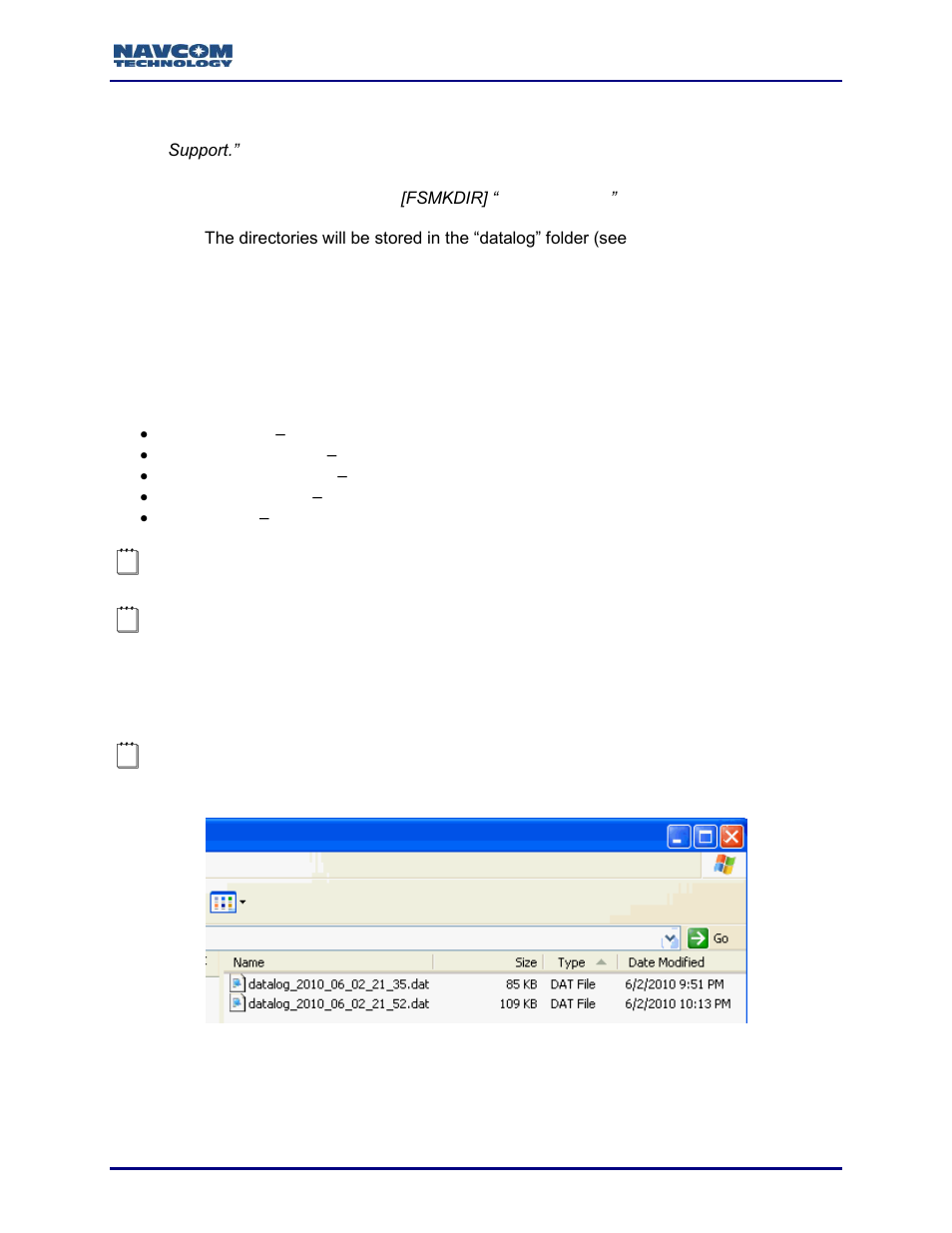 Figure 8: automatically generated datalog files | NavCom Sapphire Rev.J User Manual | Page 411 / 450