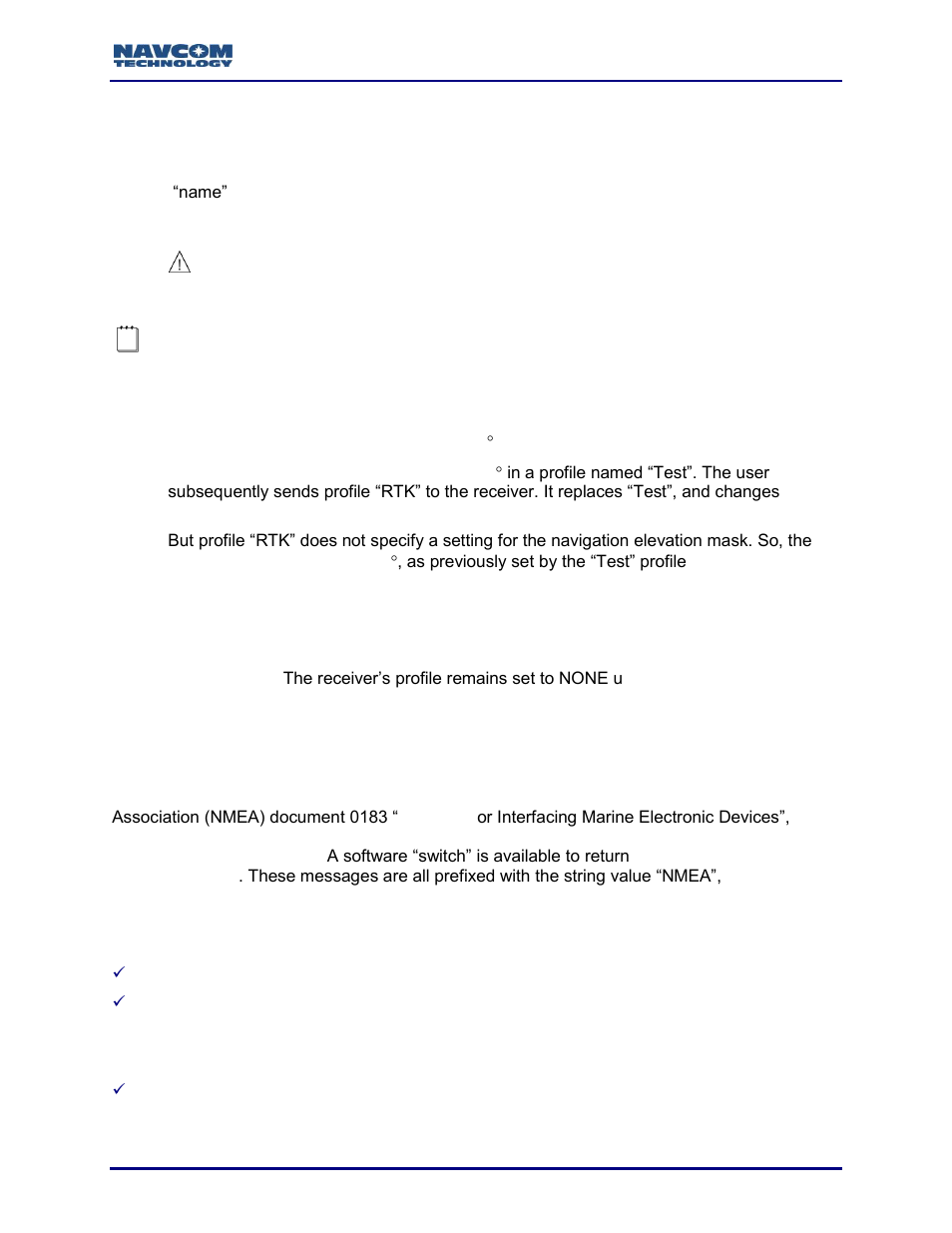 Profile functionality, Nmea messages overview | NavCom Sapphire Rev.J User Manual | Page 42 / 450