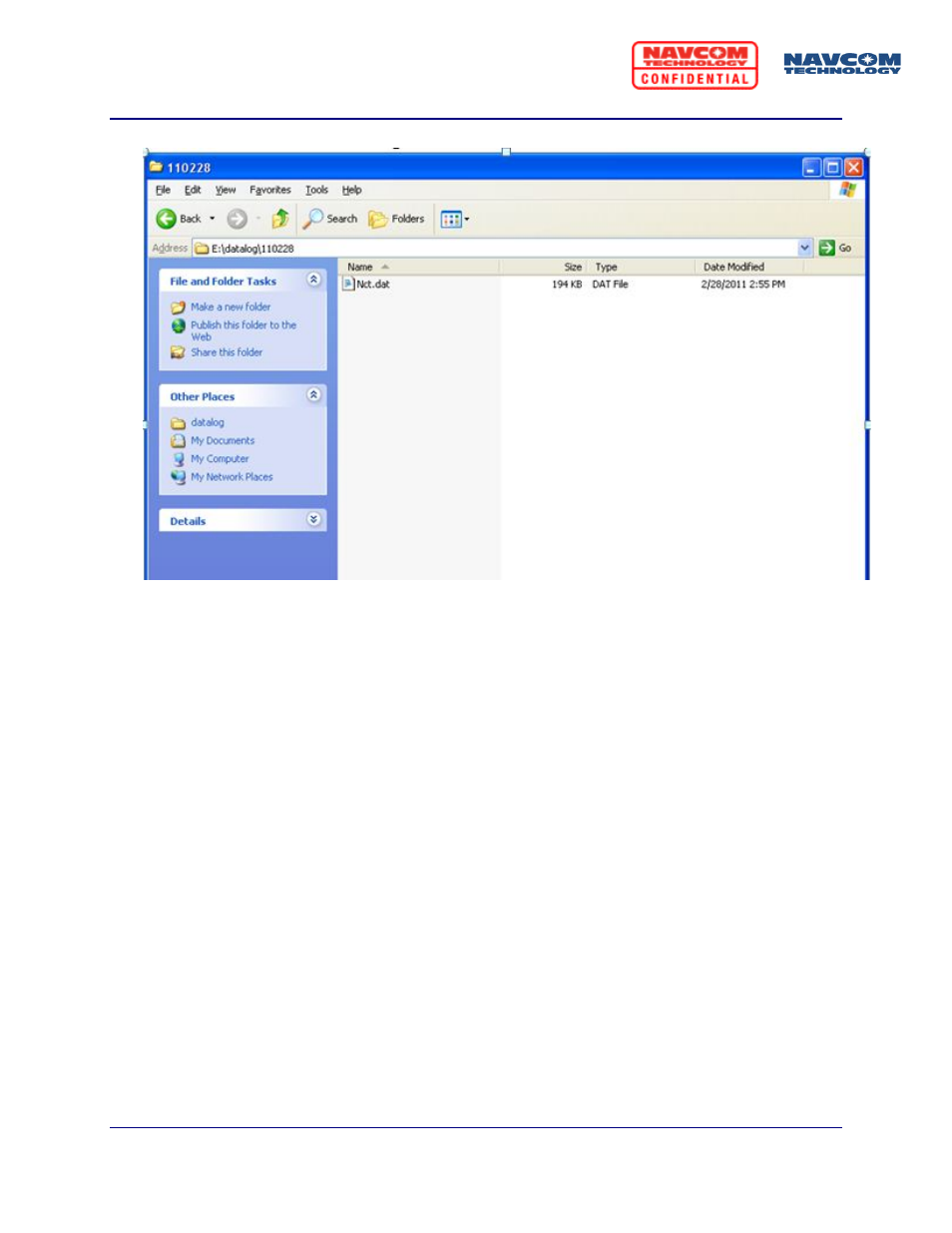 NavCom SF-3050 Logging Data to Internal Memory or SD Card User Manual | Page 3 / 6