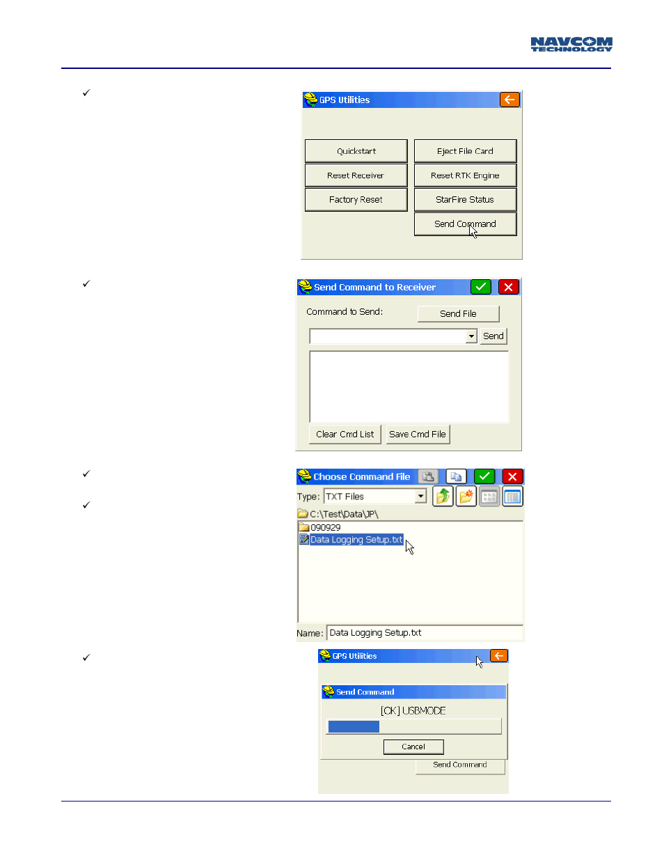 NavCom SF-3050 Logging Data to USB Using SurvCE User Manual | Page 2 / 4