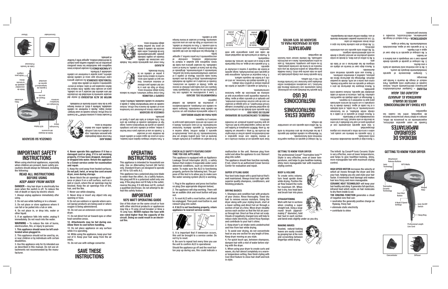 Conair phone SW 207 User Manual | 2 pages