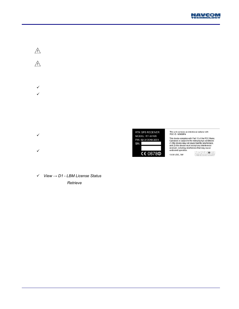 Over-the-air broadcast | NavCom StarFire User Manual | Page 2 / 5