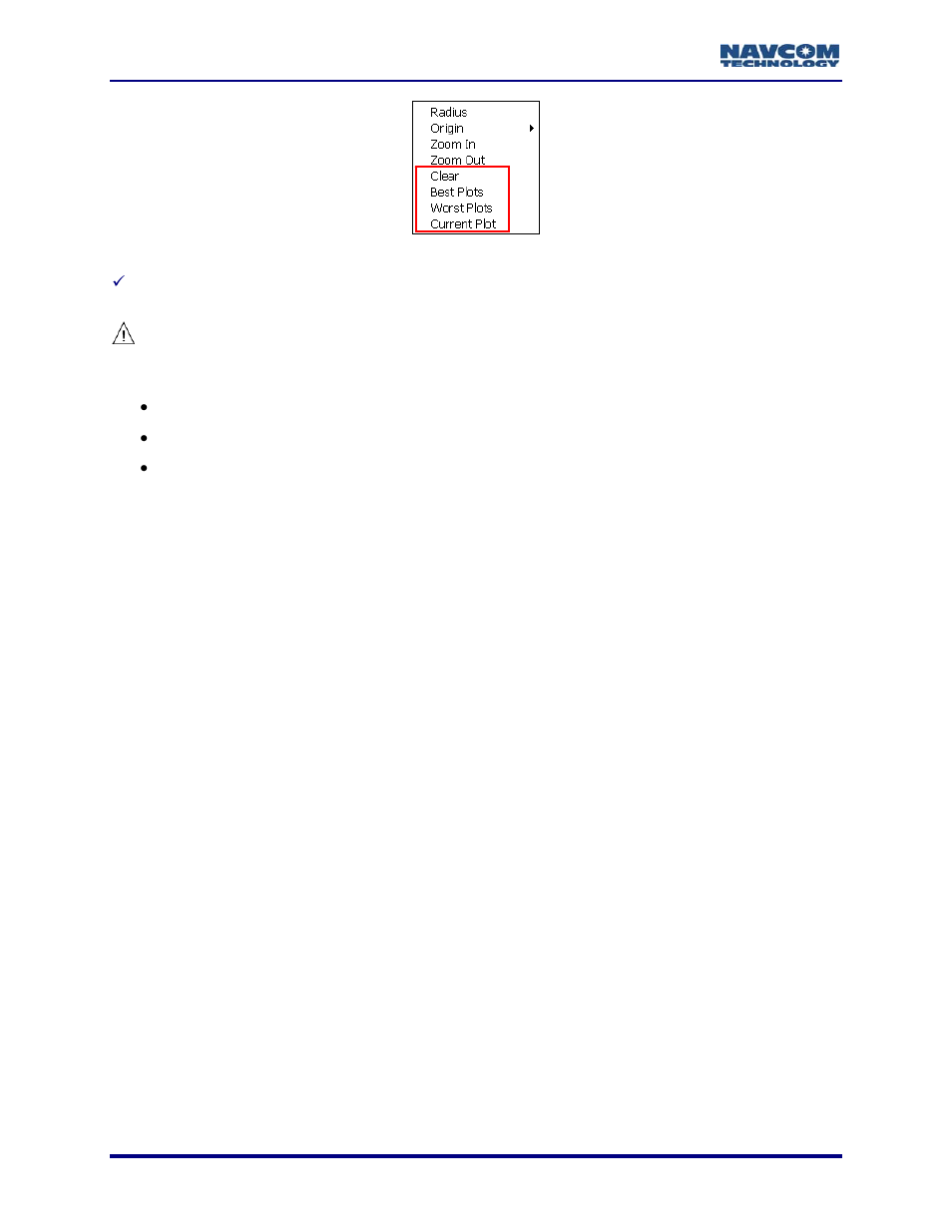 Figure 123: solution plot menu | NavCom StarUtil-3000 Rev.A User Manual | Page 102 / 119