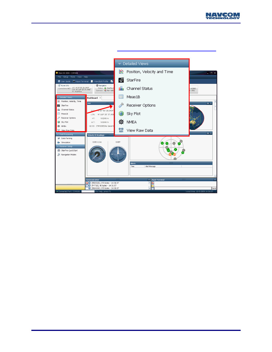 Detailed views menu, Figure 18: detailed views menu, Detailed | Views, Of important | NavCom StarUtil-3000 Rev.A User Manual | Page 24 / 119