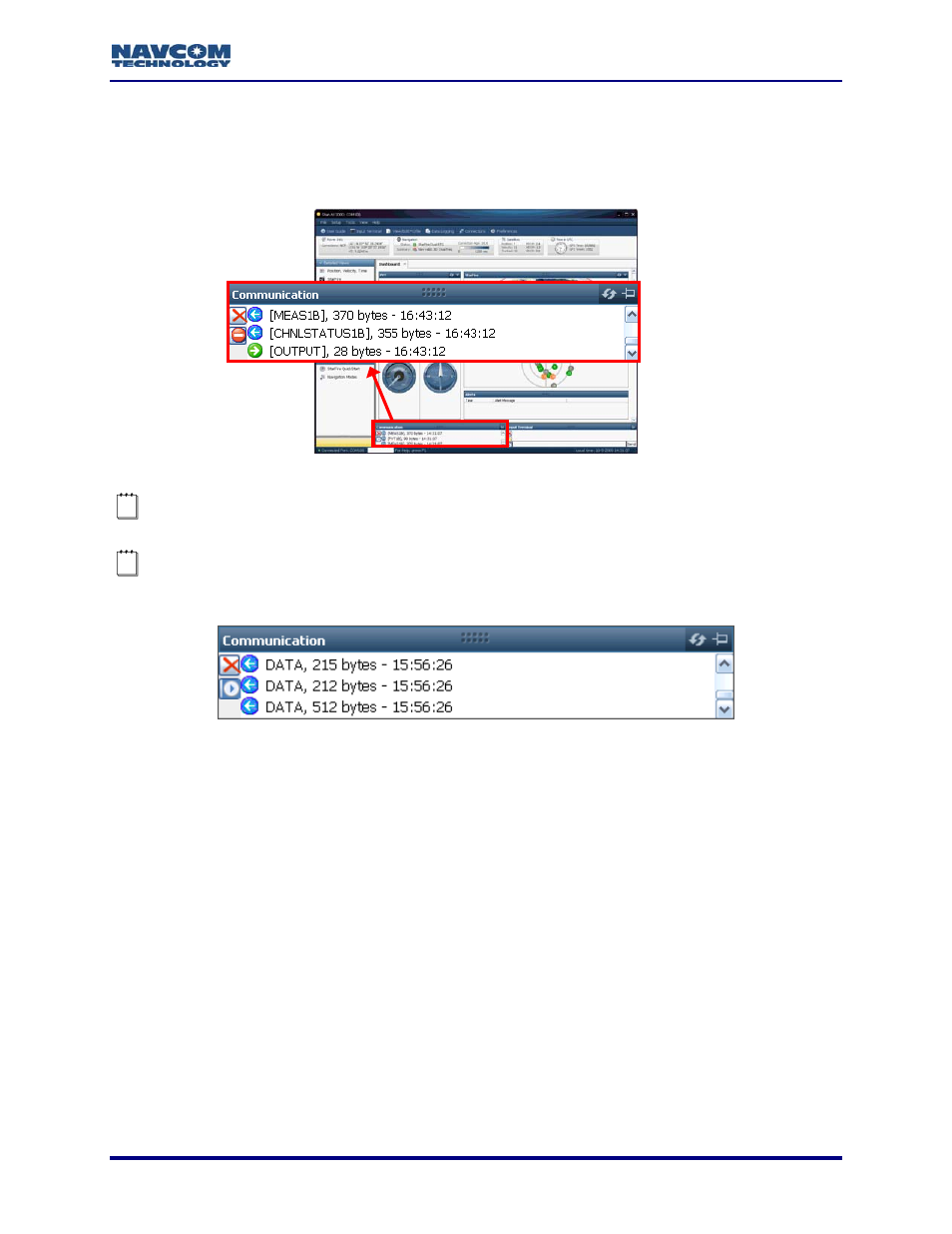 Communication window, Figure 24: communication window – valid connection | NavCom StarUtil-3000 Rev.A User Manual | Page 27 / 119