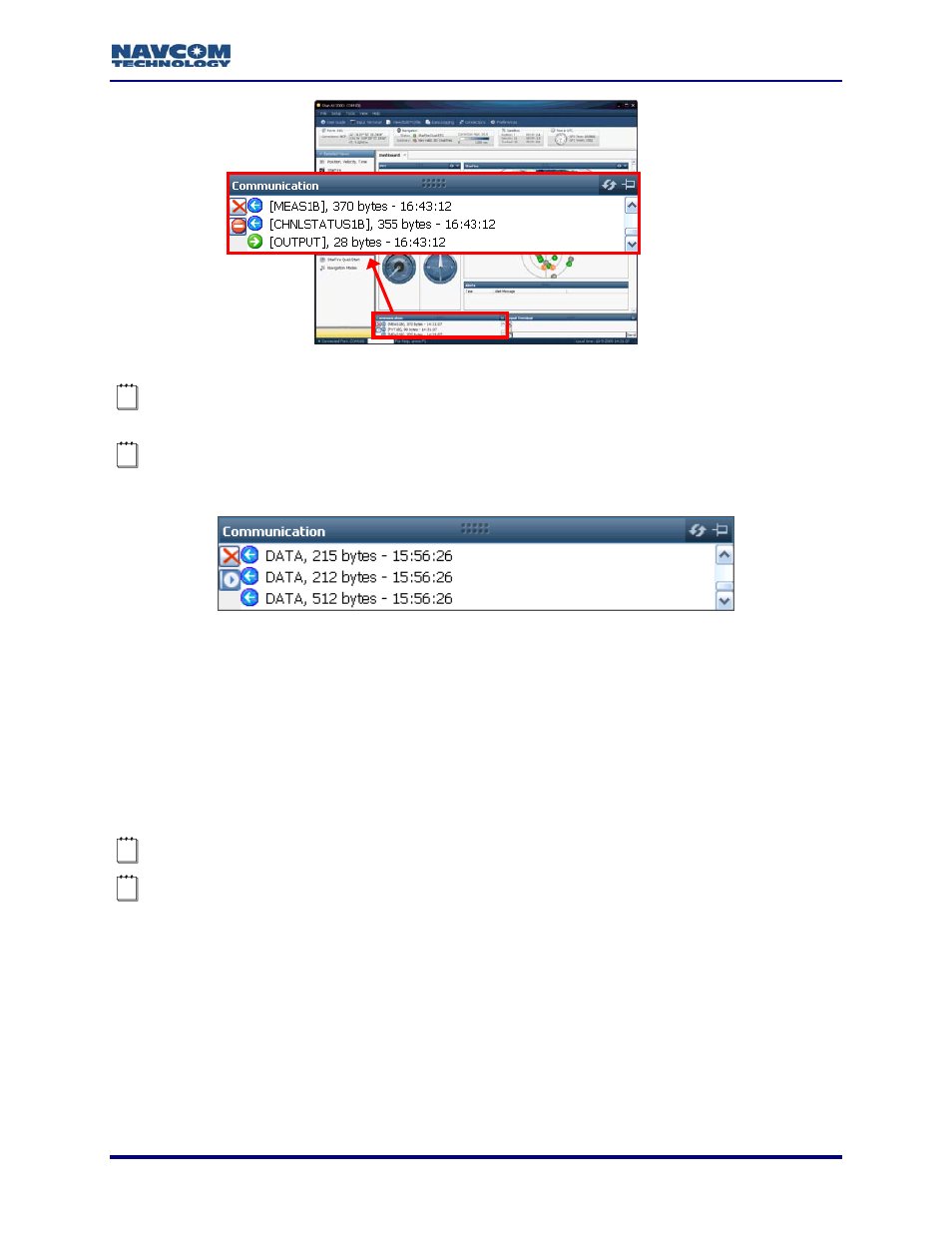 Figure 30: communication window – valid connection | NavCom StarUtil-3000 Rev.A User Manual | Page 31 / 119