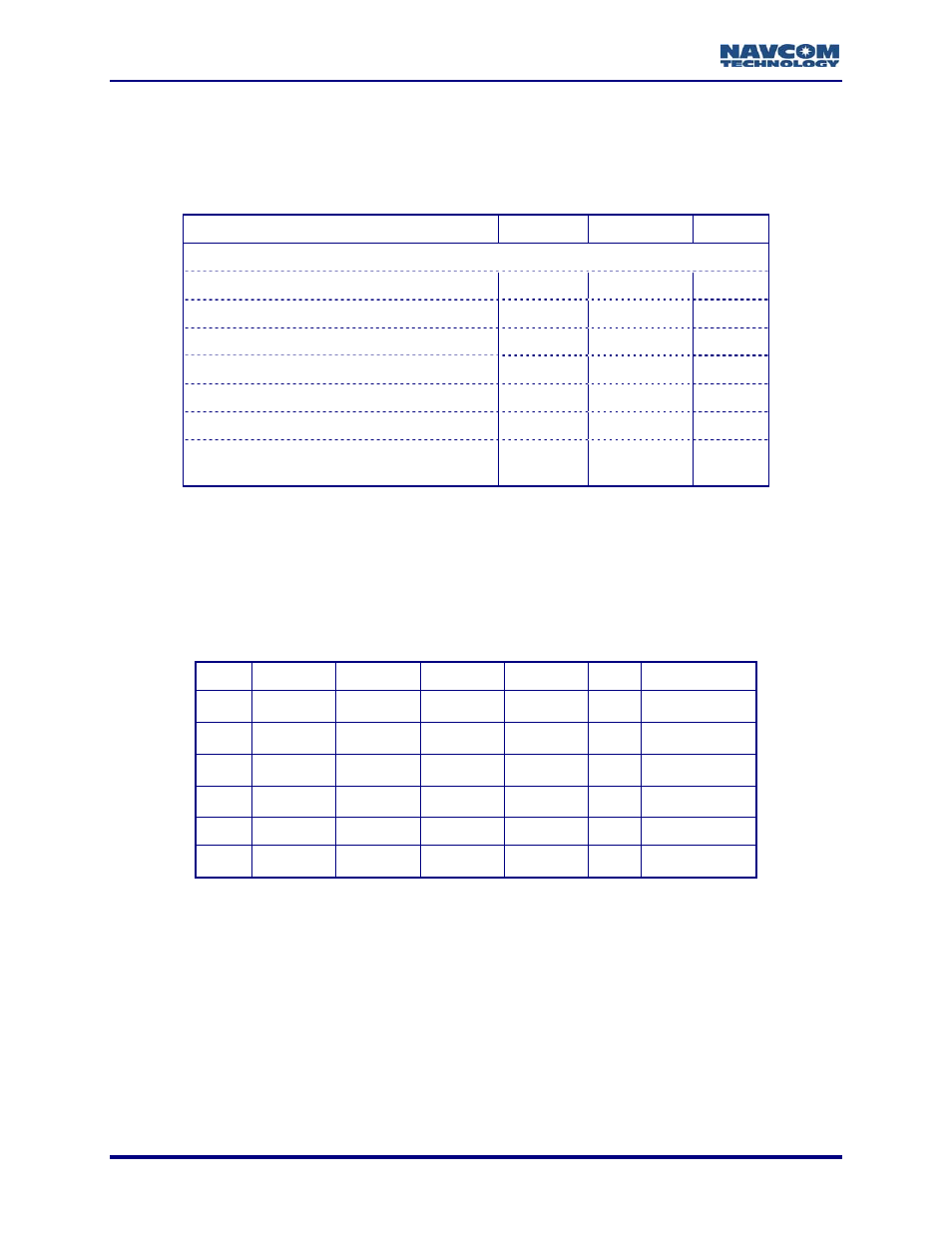 Geoidal99 format, Table 3: geoidal99 header format, Table 4: geoidal99 data format (variable length) | NavCom StarUtil-3000 Rev.A User Manual | Page 48 / 119