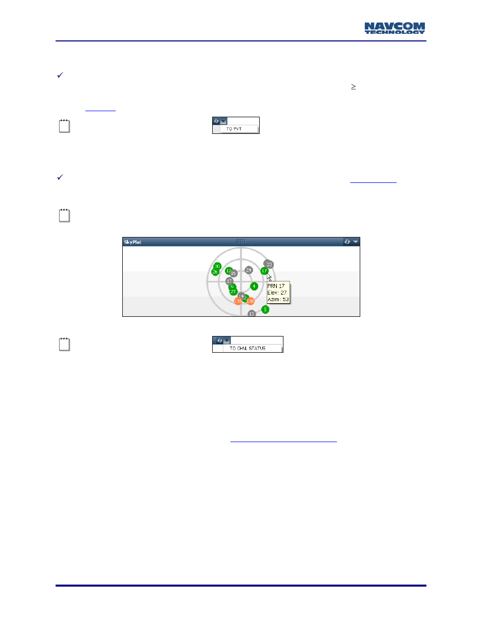 Velocity & headings, Sky plot, Starfire | Alerts, Figure 114: dashboard – sky plot window | NavCom StarUtil-3000 Rev.A User Manual | Page 96 / 119