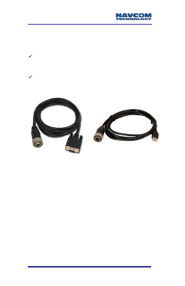 Figure 33: supplied data cables | NavCom SF-3050 Rev.A User Manual | Page 68 / 169