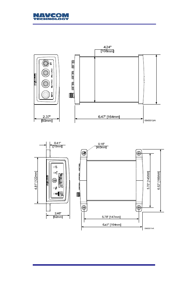 Figure 56: sf-3050 base plate dimensions without, Mounting brackets, Brackets | NavCom SF-3050 Rev.A User Manual | Page 99 / 169