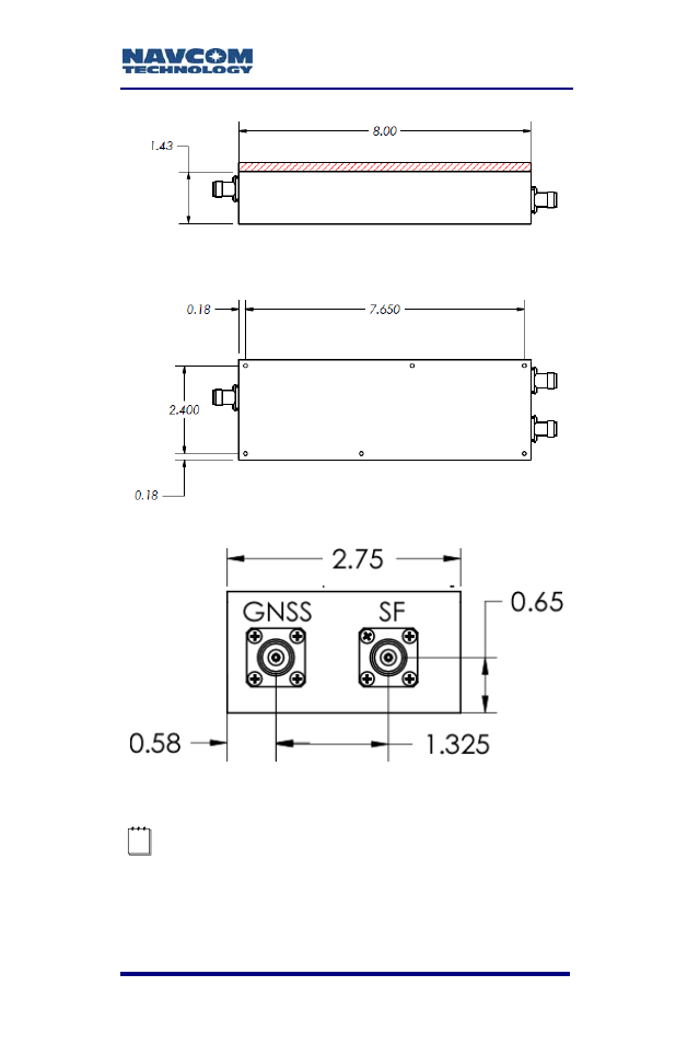 Figure 77: p/n 82-051001-0001lf combiner, Dimensions | NavCom SF-3050 Rev.B User Manual | Page 147 / 201