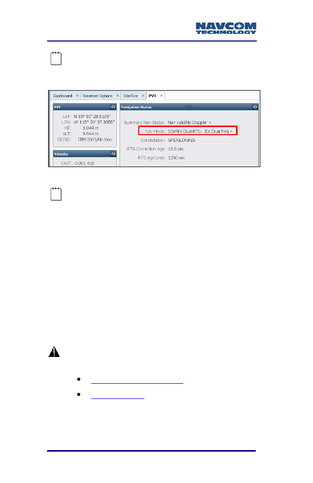 Factory default user profile, Figure 31: nav mode: starfire | NavCom SF-3050 Rev.B User Manual | Page 42 / 201