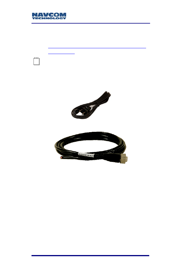 Figure 35: ac power cord, Figure 36: unterminated power cable without filter | NavCom SF-3050 Rev.B User Manual | Page 69 / 201