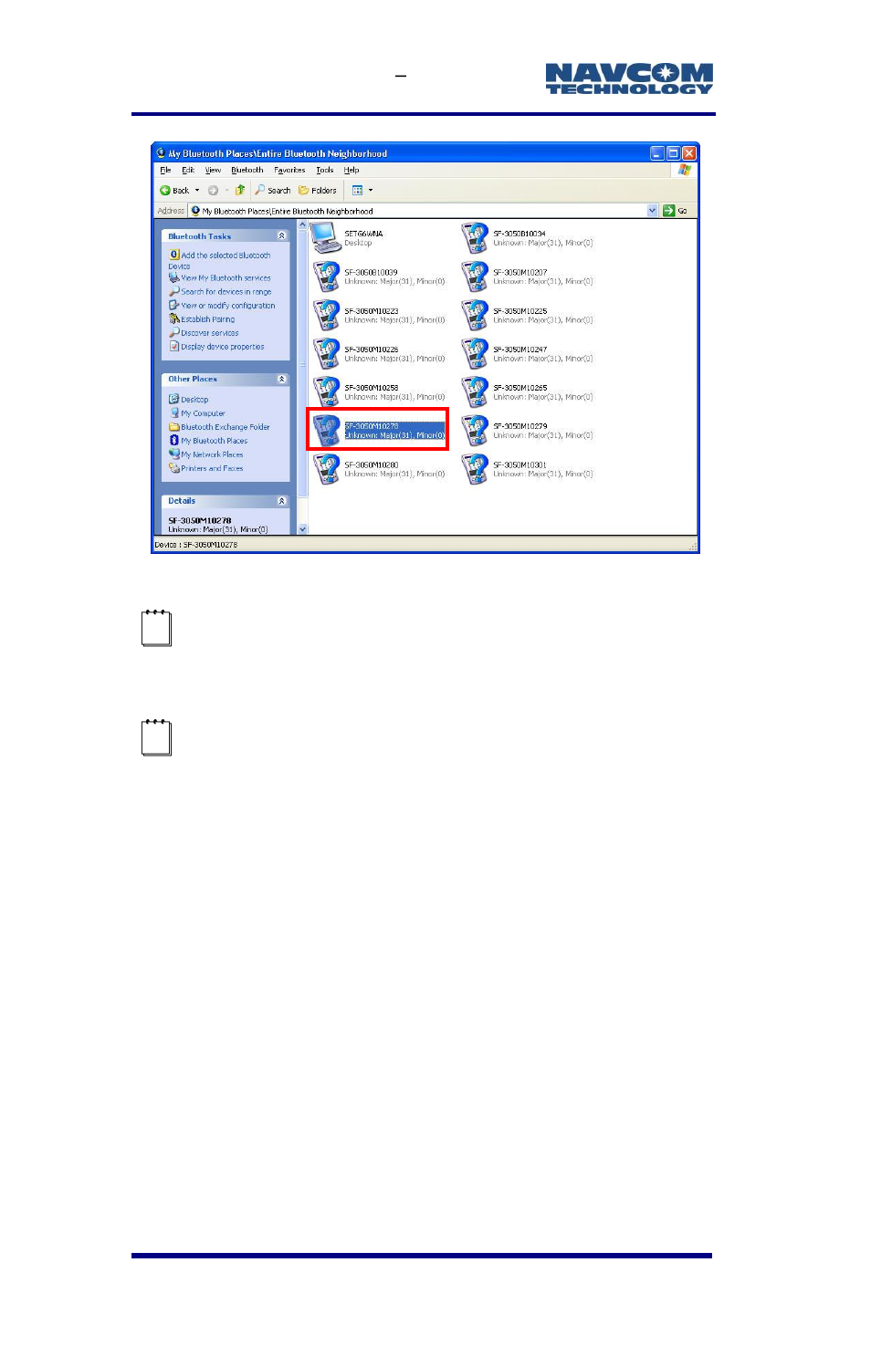 Figure 53: bluetooth devices in range | NavCom SF-3050 Rev.E User Manual | Page 102 / 235