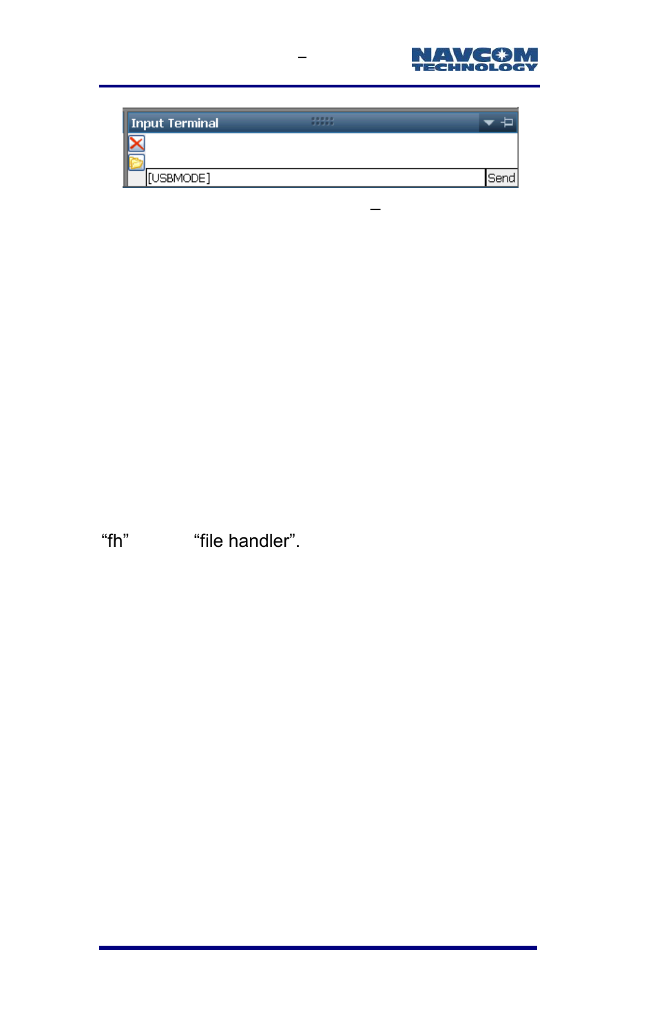Figure 65: input terminal, Usbmode | NavCom SF-3050 Rev.E User Manual | Page 118 / 235